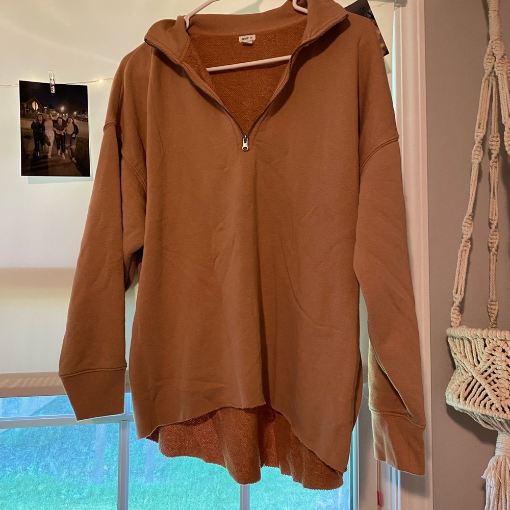 Mauve quarter zip aerie sweatshirt